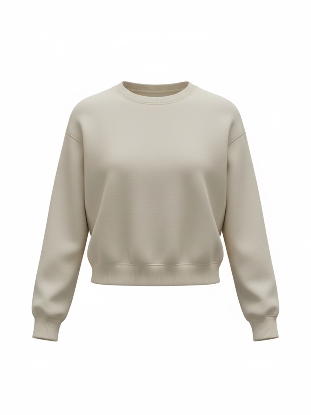 Lululemon Perfectly Cropped Softstreme Crew - Sz 4 - Bone